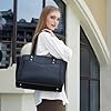 Myhozee Handtasche Damen Groß Tasche Shopper Schultertasche Laptoptasche 15.6 Zoll, Elegant Arbeitstasche PU Leder Handbags Tote Bag Lehrertasche Women mit 4 Fächern für Uni Schule Büro Schwarz #1