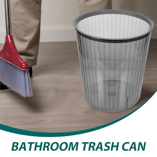Caneca de basura rectangular de plástico transparente grande miniatura 3