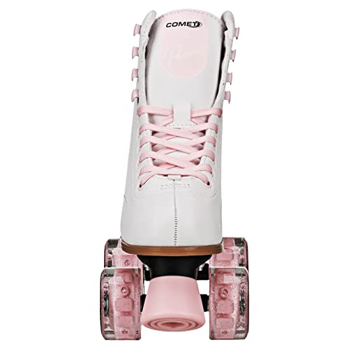 Pacer Comet Hightop Youth Skate With Light Up Wheels White/Pink Size Kids 13J #TOP4