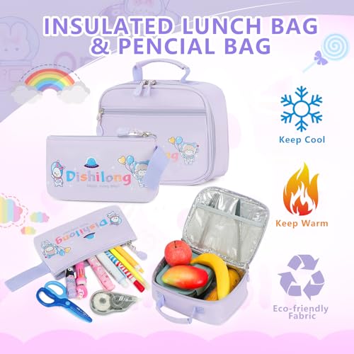 GeeWin Conjunto de mochila escolar para meninas, mochila para crianças, adolescentes, ensino fundame