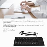 Mechaniczna Klawiatura USB Przewodowa, Klawiatura Przemysłowa z Touchpadem, Wodoodporność IP68, HUB USB Ergonomiczna Klawiatura Komputerowa do Laptopa PC