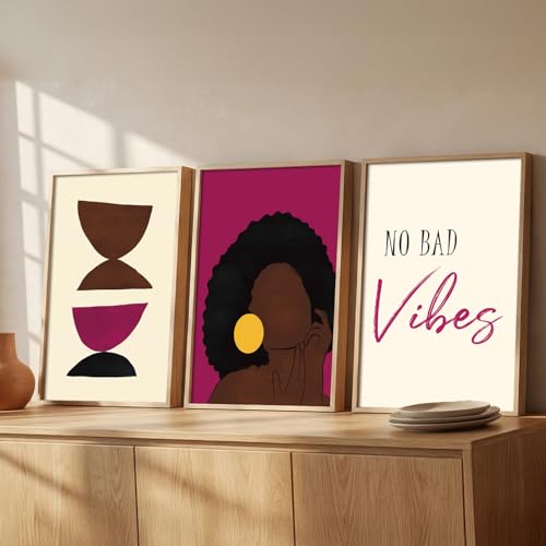 Image of kotart Abstract Paintings Set of 3 Framed Paintings for Wall Decoration - Framed Wall Painting for Living Room Bedroom with Frame - Room Decor /Wall Decor Set of 3 - D (Art 1, 13x17 inch)