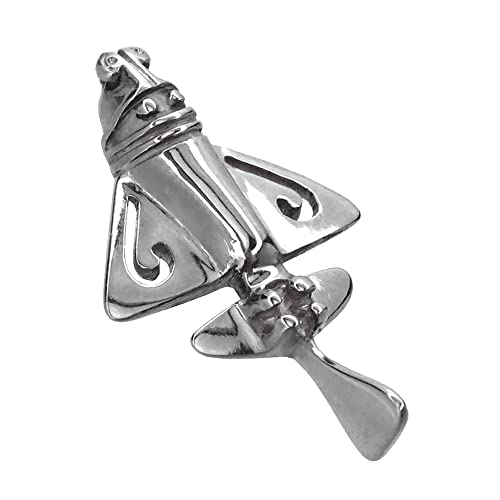 Image of Colombian Emerald & Multi-Material Options | Quimbaya Flyer Lapel Pin | Ancient Alien Golden Jets Collection