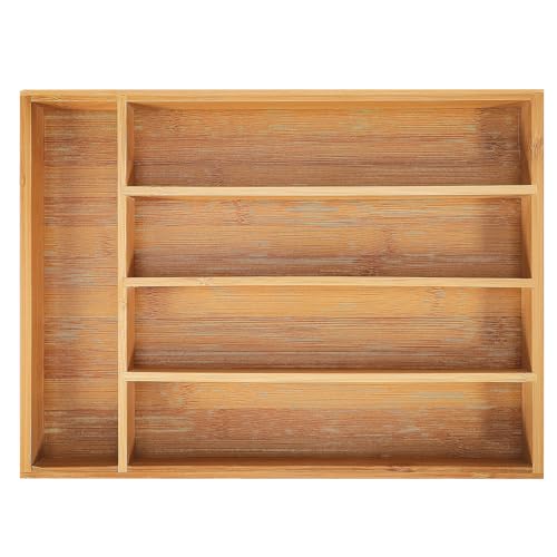 IMIKEYA Organizador de Cajones de Cocina de con Compartimentos Resistente y Elegante para Cubiertos y para Cajones Estrechos y Almacenamiento Ordenado