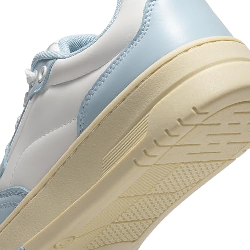 DREAM PAIRS Women's Fashion Walking Skateboard Court Sneakers Comfortable Low-Top Lace-Up Non-Slip Retro Vintage Casual Classic Athletic Shoes,Size 7.5,White/Blue,DWUMFN2505