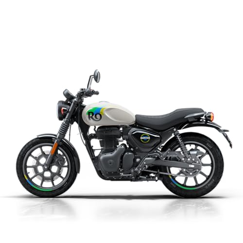 Image of Royal Enfield Hunter 350 with Disc & Alloy Wheels Motorcycle (Rio White) Booking for Ex-Showroom Price