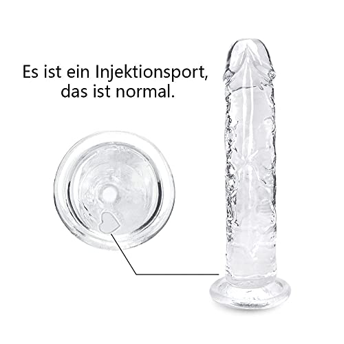 22cm Saugnapf Realistischer Anal Dildo, Analdilos Herren, Masturbator Analdildo G-Punkt Klitoris Vaginal Stimulator Sex Spielzeug für Die Frau