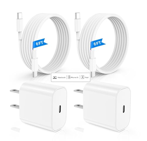 iPhone 15 Fast Charger 10ft,USB C Charging Block and Long Type C to C Cable Cord,iPad Pro Wall Plug Power Adapter Cube Brick for Apple 15 Plus/15 Pro Max/12.9/11 inch/iPad Air/Mini/4/5th/6 Gen-Black
