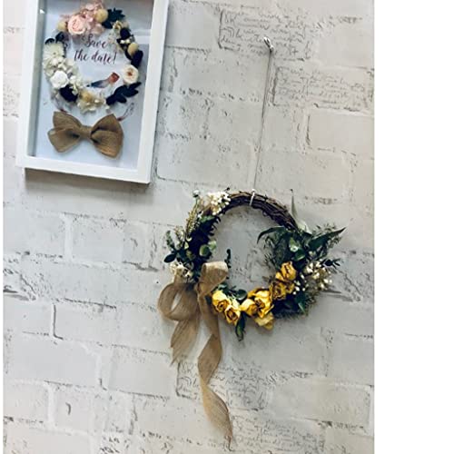 Couronne de roses fabriquée à la main en fleurs séchées naturelles premium - 6