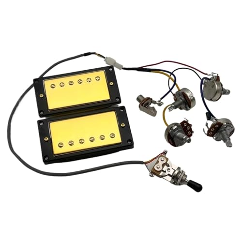 ギター用配線ハーネス 2V1T/2V2T配線ハーネス付きエレキギター用ハムバッカーピックアップ(Type5)