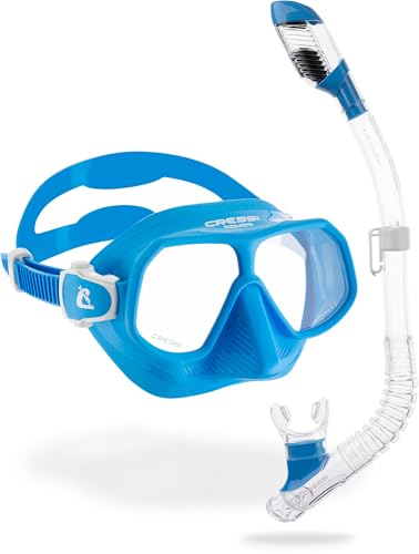 Cressi Kids Snorkeling Kit (Mask & Snorkel) para niños de 6 a 15 años - Rombo & Mini Dry: Diseñado en Italia miniatura 1