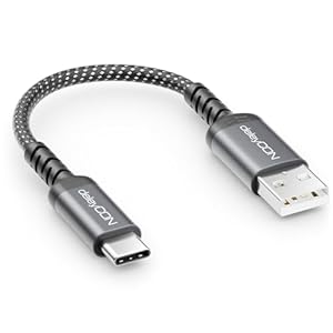 deleyCON 0, 15m USB-A auf USB-C Kabel Kurz Ladekabel Datenkabel für iPhone 17 15 16 Pro Max Air Galaxy A16 A56 S26 S25 S24 S23 Pixel iPad Pro Air Tablet AirPods Notebook Switch PS5