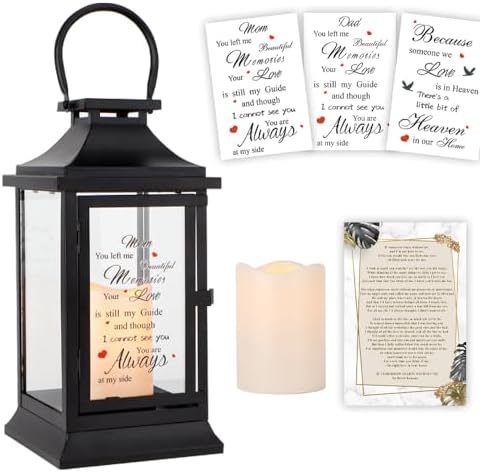 TRIROCKS Set De 2 Lanternes Métalliques Noires Pour Bougies - Décoration Intérieur Extérieur