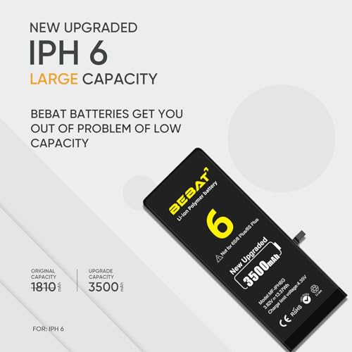 Image of Replacement for iPhone 6 Battery, 3500mAh High Capacity Li-ion Polymer Replacement Battery for Model A1586, A1589, A1549 with Professional Repair Tool Kits