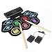 Electronic Drum Sets Portable 9-Pad Bluetooth Model with Built-In Speakers, Colorful Roll-Up Practice Kit for Beginners Teens Adults, Foldable Design for Home Learning Travel and Indoor Play