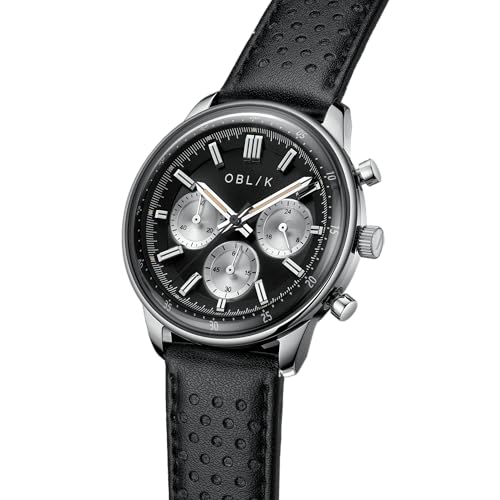 Image of OBLIK Panda REVERSO | Japanese Quartz Multifunction | Rally Style Quick-Release Strap | Case Size: 40 mm | Designed in Germany