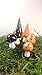 Fairy Garden Accessories. Miniature Halloween Mushrooms. Set of 6 Black and Orange Mushrooms.