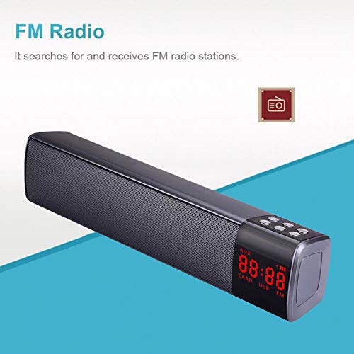 heaven2017 3D Surround Sound Bar Subwoofer Sem Fio Bluetooth Speaker TF USB com Rádio FM para Áudio