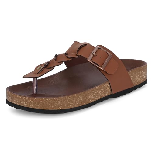 Image of Centrino Men's Berkin-Style Slip-On Sandals | Open Toe Design | Soft PU Footbed | Lightweight & Comfortable | Arch Support | On-Grip Sole | Casual Outdoor Wear (6867)