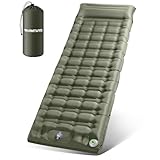 WARMTUYO Isomatte, Luftmatratze Camping mit Elektrisch Pumpe, 12CM Dicke Matratze Outdoor Aufblasbar, Schlafmatte Ultraleicht, Fuer Zelt, Strand, Reise, Trekking, Bikepacking, Wandern