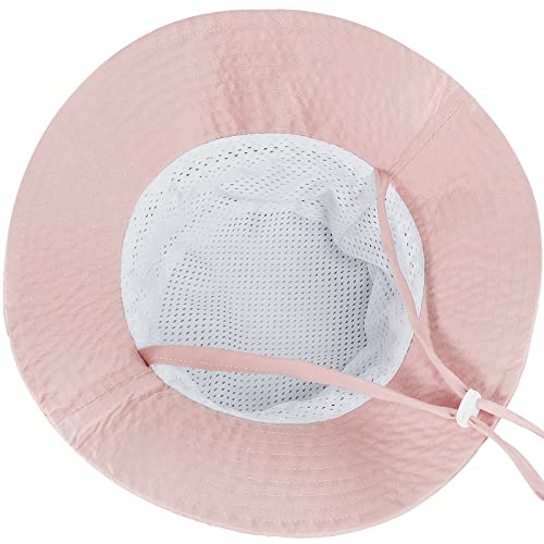 Saoropeb Baby Sun Hat Wide Brim Summer Hat Baby Bucket Hat Beach Hat Outdoor For Baby Boy Girl Toddler Pink #TOP1
