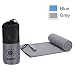 Crystalhome Fast Dry Towel Absorbent Ultra, Compact Microfiber Sports Travel Bath Towels Quick Dry, Fast Drying Towel Xl 32x50 Inches & Super Large Lightweight for Camping, Yoga, Beach, Spa with Grey.