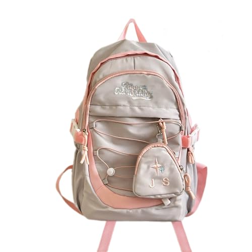 Sac à dos coréen grande capacité bleu avec de nombreux rangements