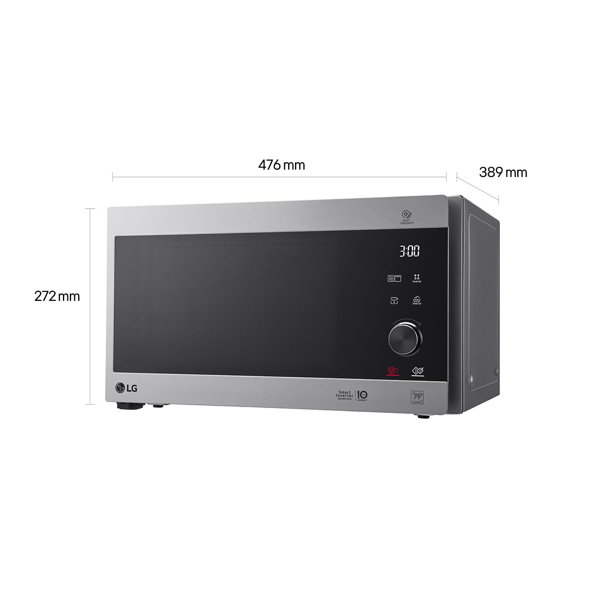 Lg Electronics MH 6565 CPS Mikrowelle / 47.6 cm/akustisches Signal bei Programmende/edelstahl – Bild 5