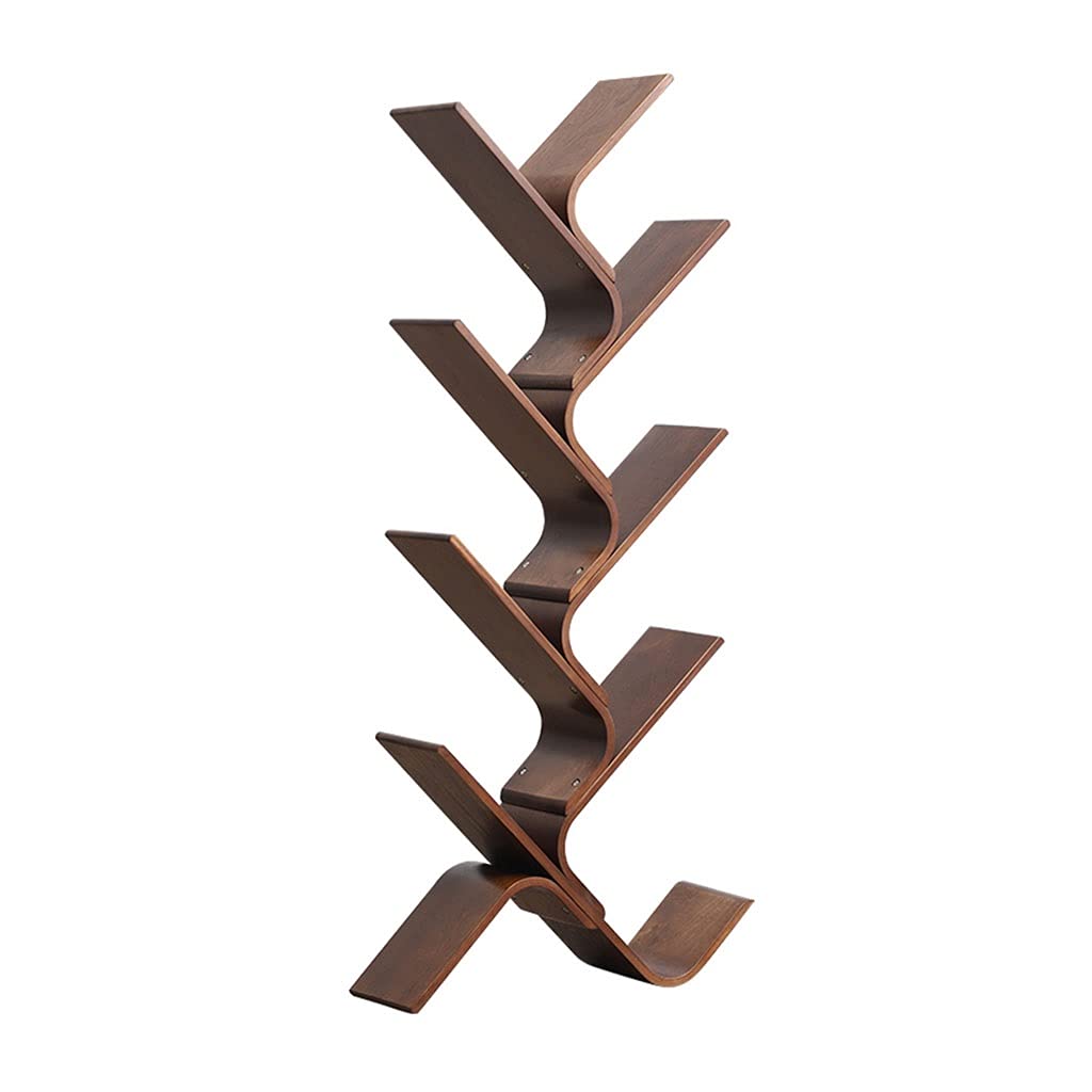 Estantería pequeña de diseño de árbol en madera maciza para optimizar espacios reducidos
