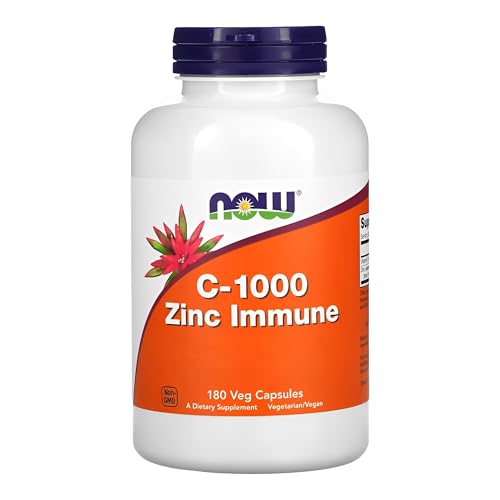 NOW Foods Zinco Imune e Vitamina C 180Veg Caps Importado