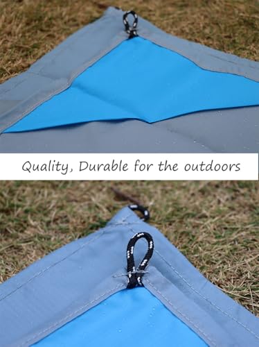 Orga'Neat Pocket Picnic Blanket, Sandproof Lightweight Pocket Camping Tarp, 55″x 60″ Foldable & Fits into Small Bag, Water Resistant Washable Quick Dry Compact Beach Mat for Outdoor Recreation