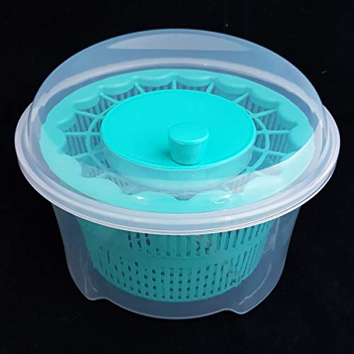Arthi, 768203, Secador de Salada Centrifuga Seca Verduras Vegetais Manual, cor Azul Tiffany, Polipro