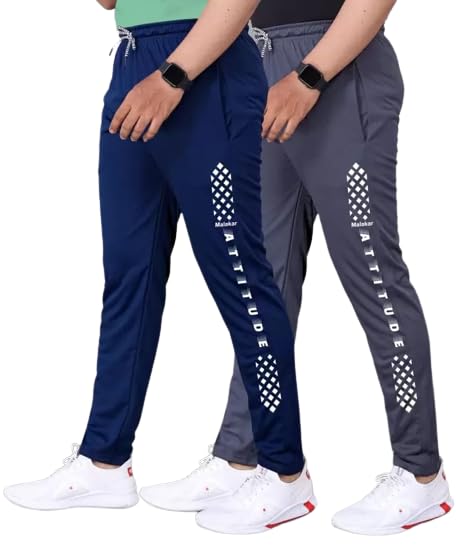 eystone Track Pants for Mens/Joggers for Men/Lower Lycra Blend with 2 Side Zipper Pockets for Gym, Exercise, Morning Walk, Sports New Attitude Combo 01-picture-32