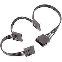 4pin IDE 1 إلى 4 SATA 4-pin Hard Drive Power Supply Splitter 2/3/4 Sata Cable Cord لجهاز الكمبيوتر DIY Sever إلى SATA Power Converter Cable 1 إلى 4