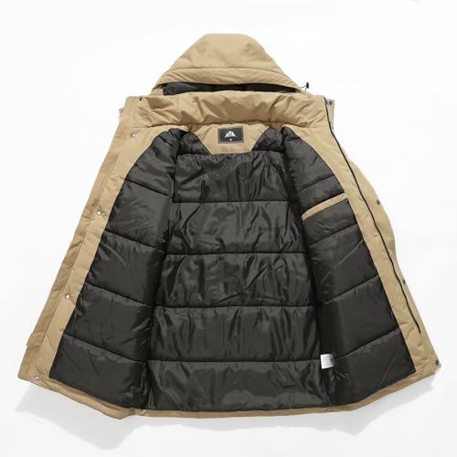 Men's Winter Coats Thicken Parkas Waterproof Windproof Detachable Hood Long Padded Puffer Jacket3