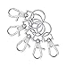 Livder Metal Swivel Lanyard Snap Hooks and Split Key Rings Chain Hook Keychain, 100 Pieces