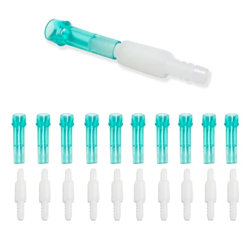 Oxygen Tubing Swivel Connectors 360-Degree Rotation Cannula Hose Tube Connectors Oxygen Line Splitter Standard Size - Male/Female10-Pack