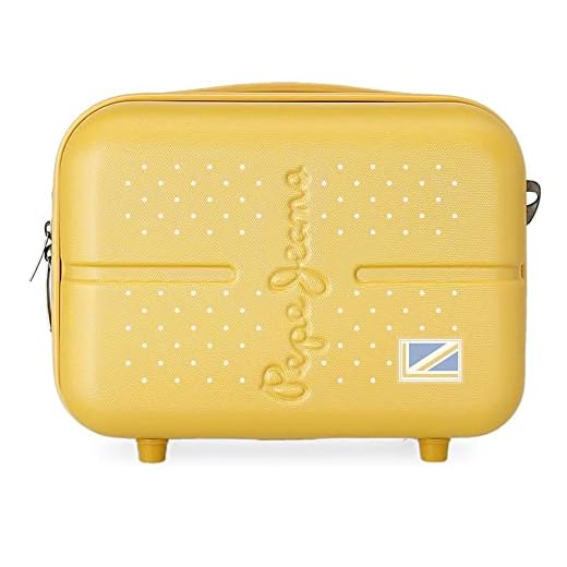 Pepe Jeans Laila Neceser Adaptable con Bandolera Ocre 29x21x15 cms Rígido ABS 9,14L