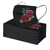 JINGYUA kinder mundschutz mädchen Jungen 50 Stück mit Stern Schmetterling Motiv Bunt Einweg Mund und Nasenschutz 3-lagig Cartoon Druck Einmal Mund-Tuch Atmungsaktiv Bandana Halstuch Maske Schals