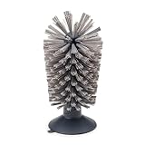 Hengkainsing Brush-Up Glass Brush with Suction Cup Upright Stays in Sink Bristle...