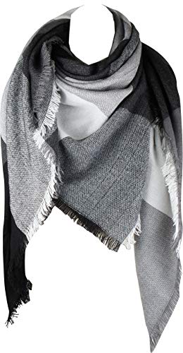 VIVIAN & VINCENT Plaid Blanket Winter Scarf for Women Warm Shawl Wrap Oversized