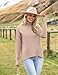 Zeagoo Women's Turtleneck Sweater 2025 Fall Winter Chunky Knitted Pullover High Low Hem Trendy Basic Jumper Top Khaki