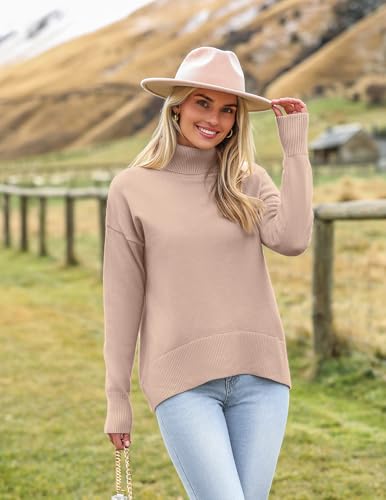 Image of Zeagoo Women's Turtleneck Sweater 2026 Fall Winter Chunky Knitted Pullover