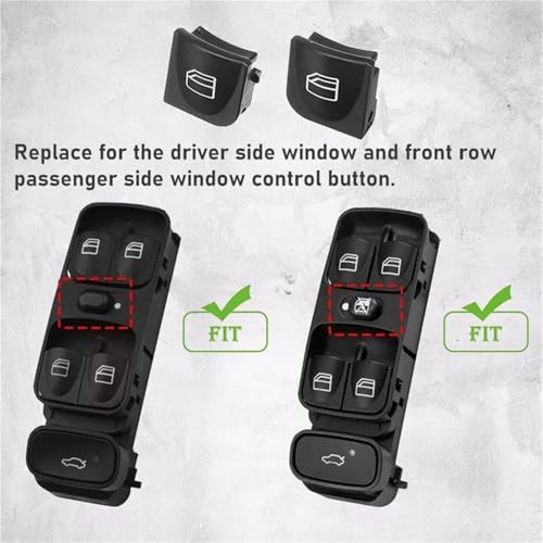 Commande lève-vitre fluide en voyage avec le cache bouton Mercedes W203 Classe C - 6