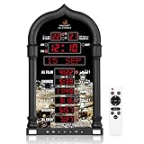 OUD Bukhoor Azan Clock, LED Muslim Prayer Clock, Athan Wall Clock, Read Home/Office/Mosque Digital Azan Clock Home Decor (Black)