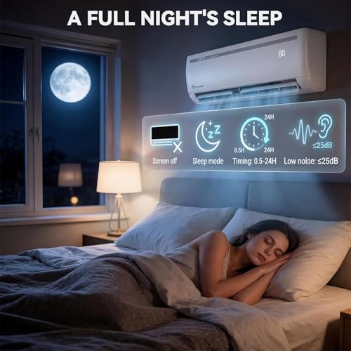 Image of YITAHOME 24000 BTU Mini Split AC /Heating System, Ductless Mini Split Air Conditioner Heat Pump,230V 18.5 SEER2 Energy Efficient Inverter AC Unit,Wifi Enabled Compatible with Alexa for Apartment,Garage