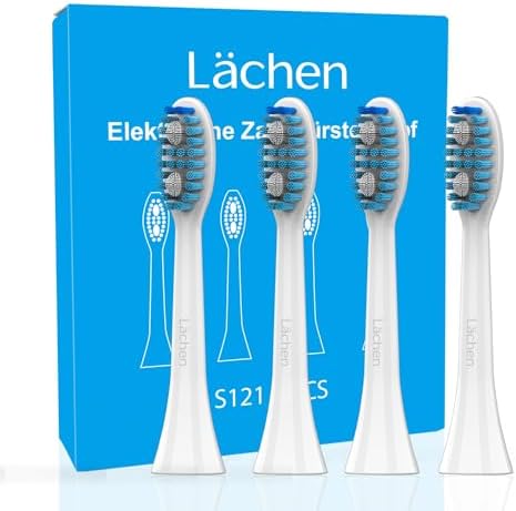 Lächen Standard Aufsteckbürsten, Ersatzbürstenkopf für Lächen elektrische Zahnbürste, S121, 4 Stück， für T8 / H9/ 051B/ T5