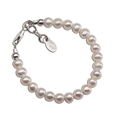 Children's Or Baby Sterling Silver Cultured Pearl Bracelet #TOP13