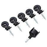 KATSU Tools Lot de 100 isolateurs annulaires à visser pour clôture électrique + mandrin...