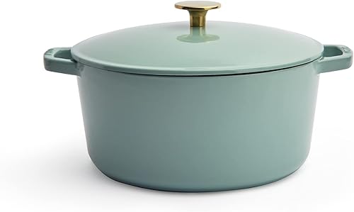 Vista 30 de Milo by Kana 3.5-quart Enameled Cast Iron Dutch Oven with Lid Premium Casserole Cooking Pot Enamel Coating Inside and Out Oven Safe and White